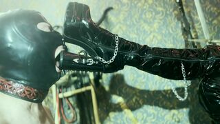 A boot bitch under Our heels - Mistress Zeida and Dame Luciferia