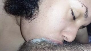 POV of my big wet lips sinking the cock