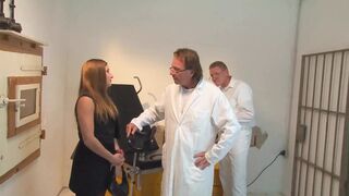 German girl at gynecologist