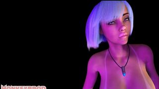 Slut doll dressed in Jinx cosplay
