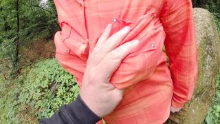 Tits slapped in public
