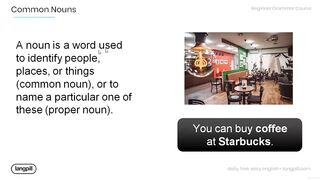 Introduction to English Common Nouns