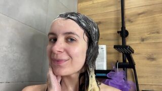 My teen submissive stepsister begs me to fuck her tight ass in the shower