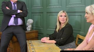 Stepmom Charlie Rae and Gigi Patsy suck principals cock in threesome