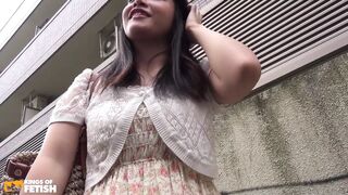 Shy Japanese Teen Gets Her Bush Pleased by a Guy at Porn Interview