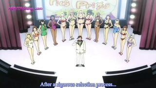 Boobalicious Gym Sluts Oil Up and Ride New Guy Until He Begs for Release - HENTAI UNCENSORED (English Subtitles)