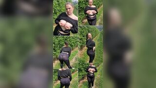 Pissing in nature and satisfying my lust.