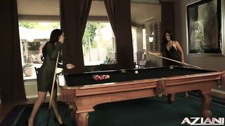 2 Hot Brunettes Kiss, Lick, Finger and Trib