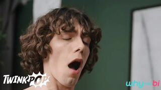 TWINKPOP - Aften Opal Rides Cristiano's Dick While He Gets His Ass Fucked By Drake Von