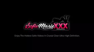 Adorable natural tits MILF Sofie Marie solo pussy plays