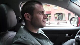 Alluring brunette teen blows big rod and gets slammed