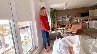 stepdad rips jeans and she cums