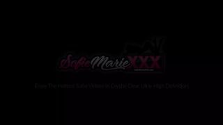 Stepmom Sofie Marie POV sucks stepsons cock before facial